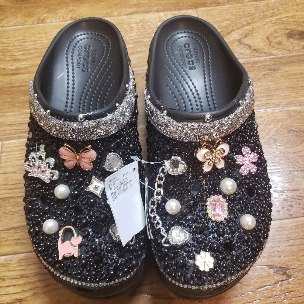 CROCS Siren Studded Clogs, Customized.
